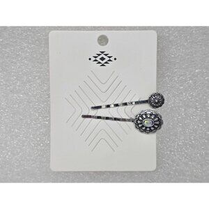 South Western Style Silver Tone Hair Clips Pins